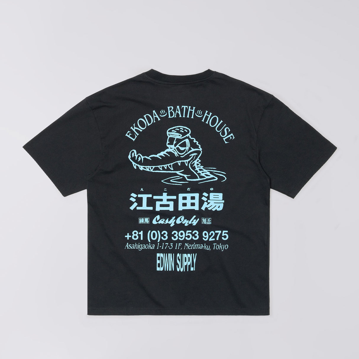 Edwin EKODA BATH HOUSE T-SHIRT, Washed Black