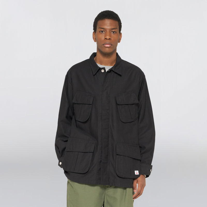 Edwin JUNGLE SHIRT, Washed Black