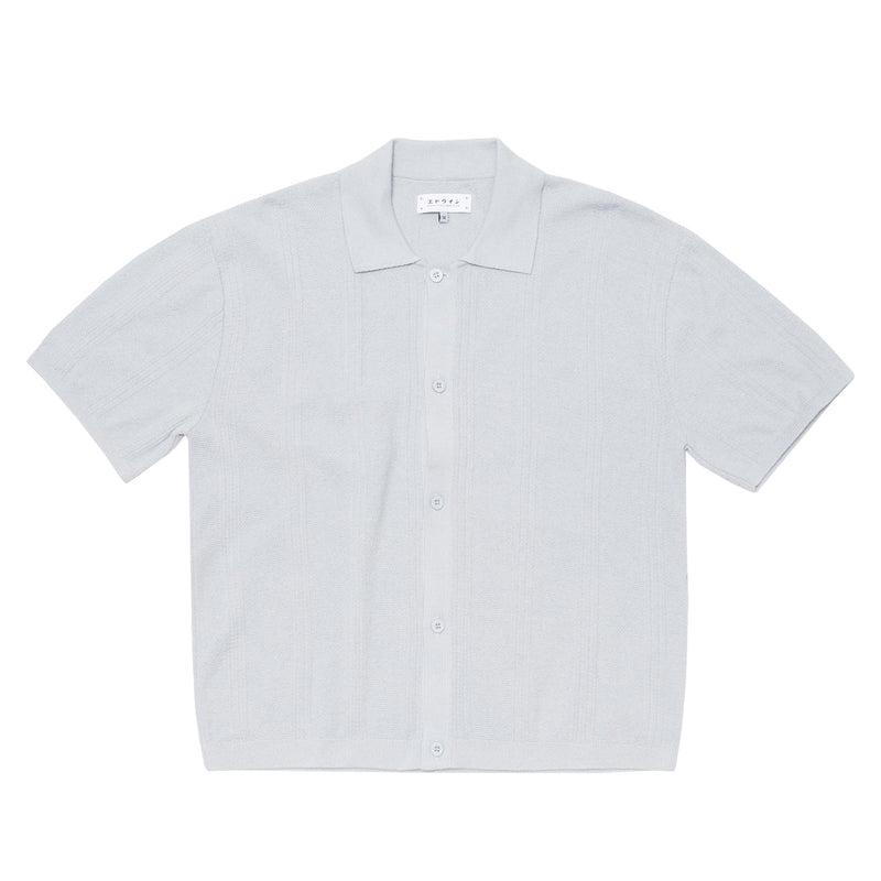 Edwin LUIS BUTTONED POLO, Grey