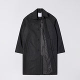 Edwin MAC WOOL COAT, Dark Grey Marl