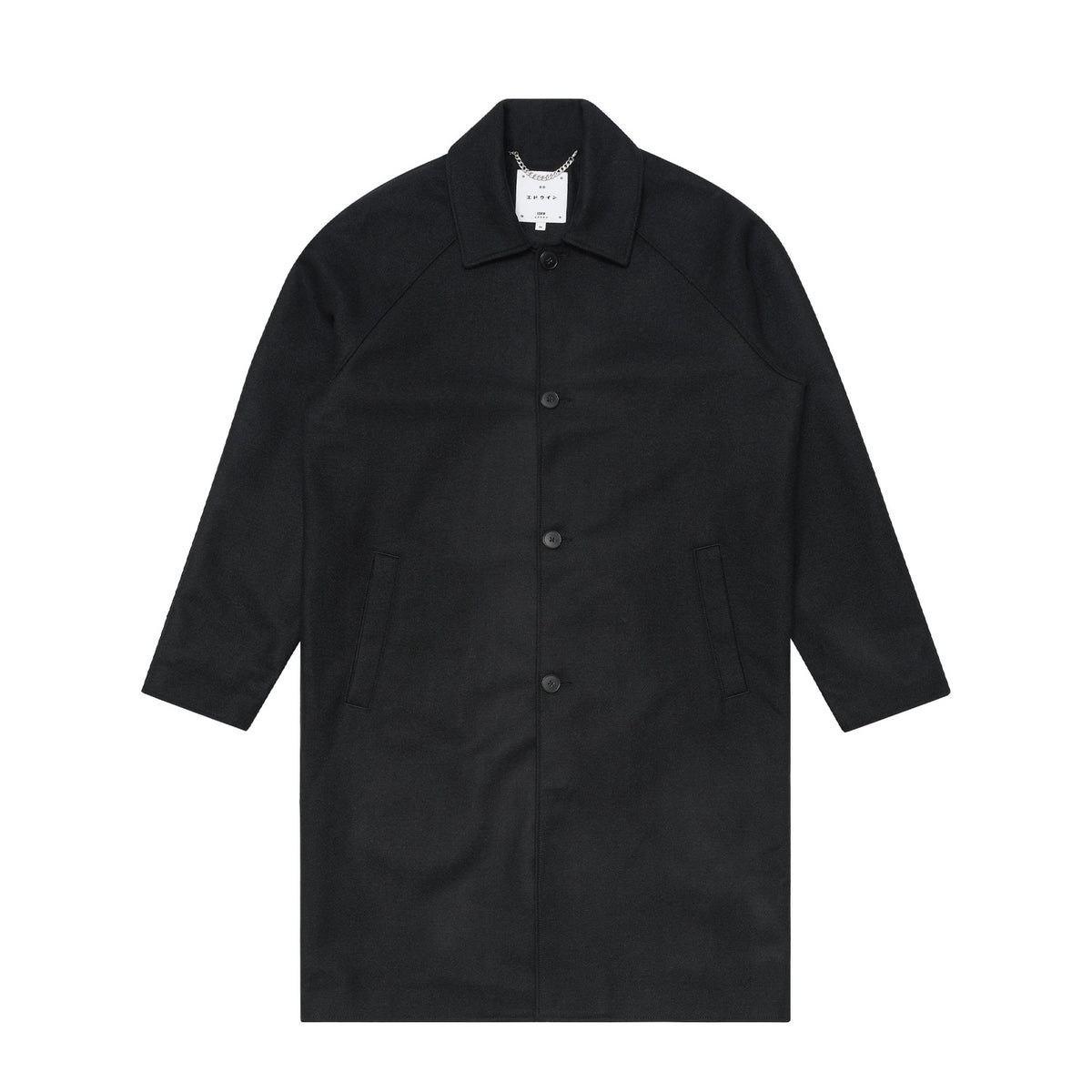 Edwin MAC WOOL COAT, Black