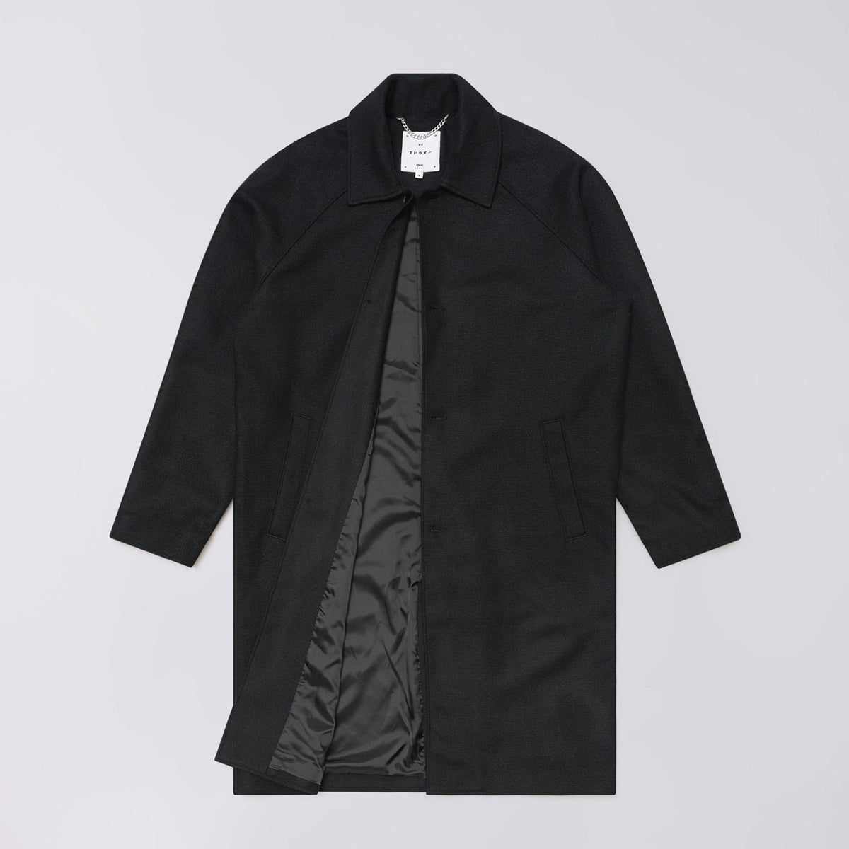 Edwin MAC WOOL COAT, Black