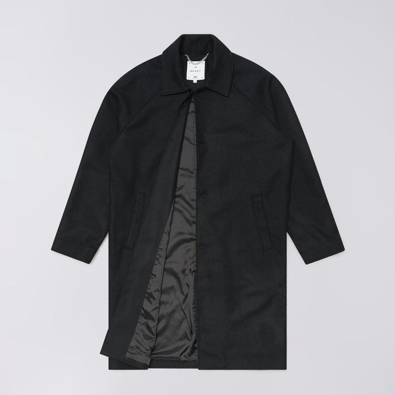 Edwin MAC WOOL COAT, Black