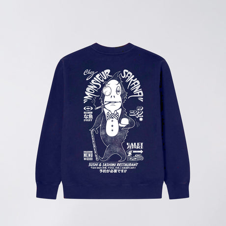 Edwin MONSIEUR SAKANA SWEATSHIRT, Maritime Blue