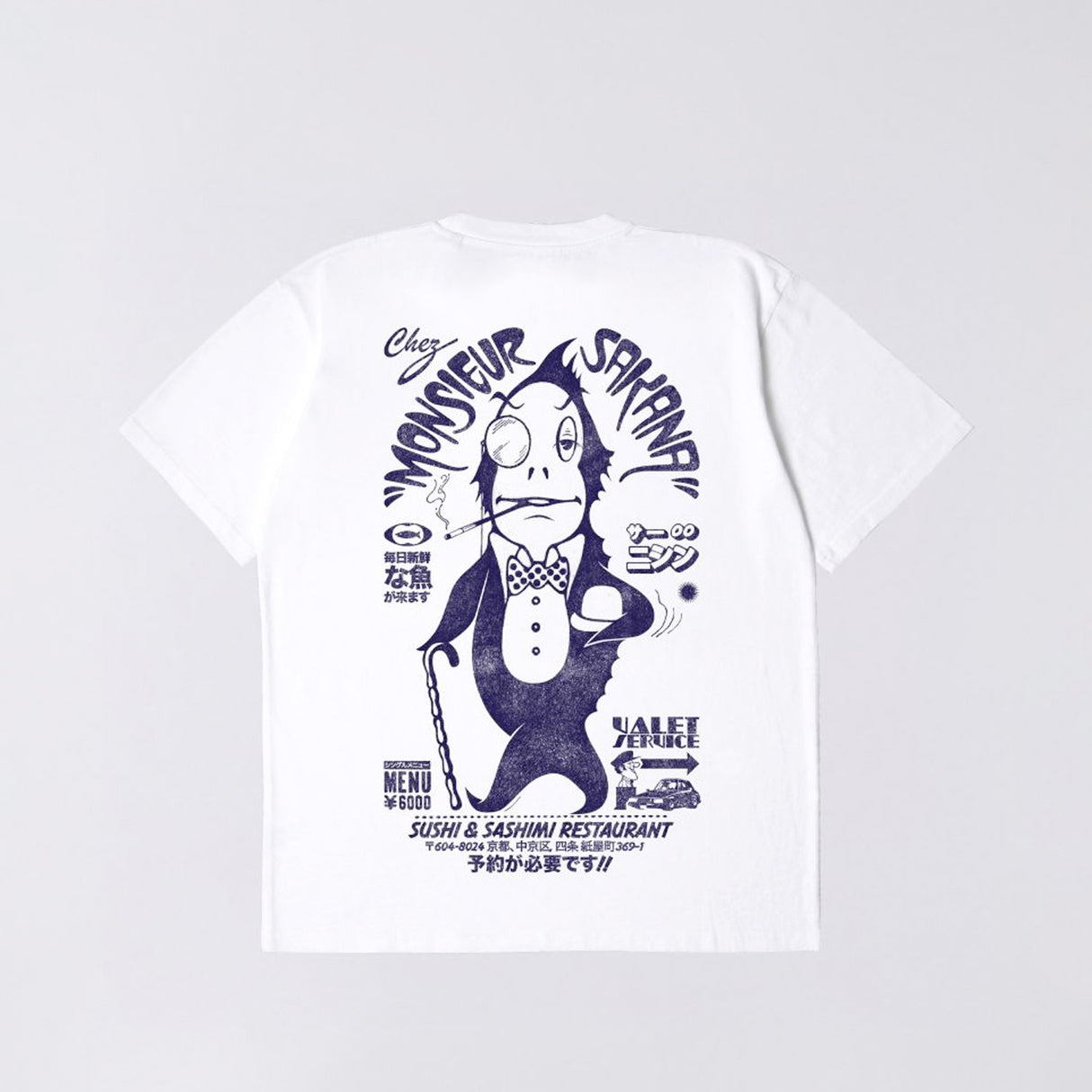 EDWIN MONSIEUR SAKANA TS WHITE WASHED