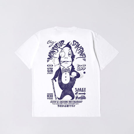 EDWIN MONSIEUR SAKANA TS WHITE WASHED