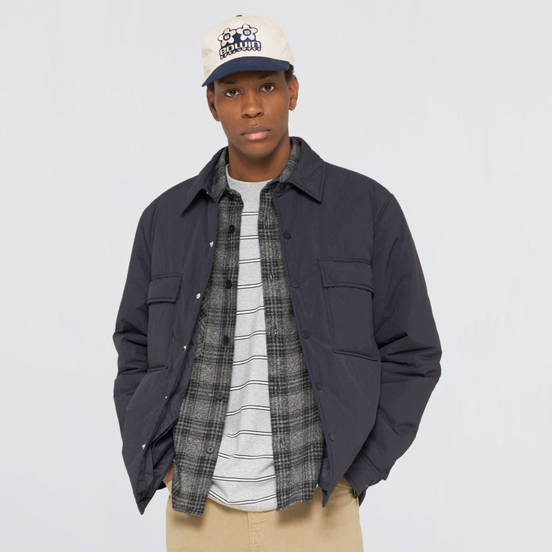Edwin NEST PADDED OVERSHIRT LS, Dark Navy