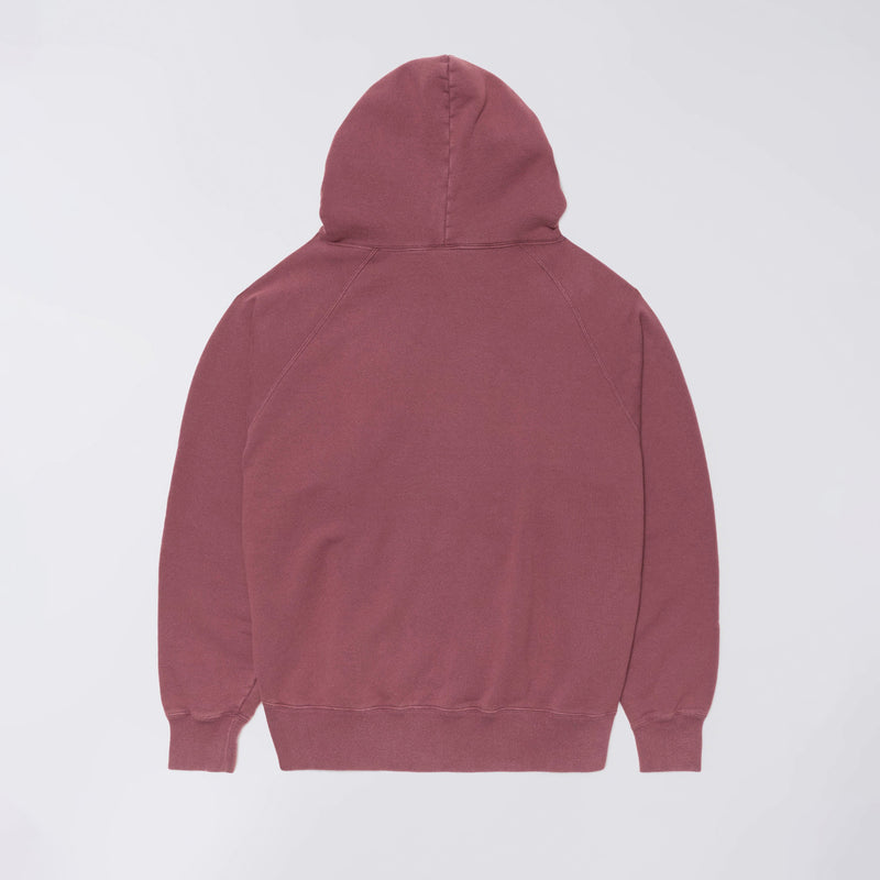 Edwin RAGLAN-SLEEVE HOODIE, Wine