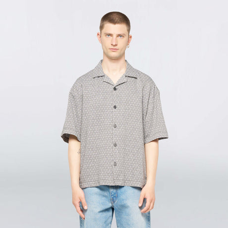 Edwin SAGA SHIRT S/S, Black/White