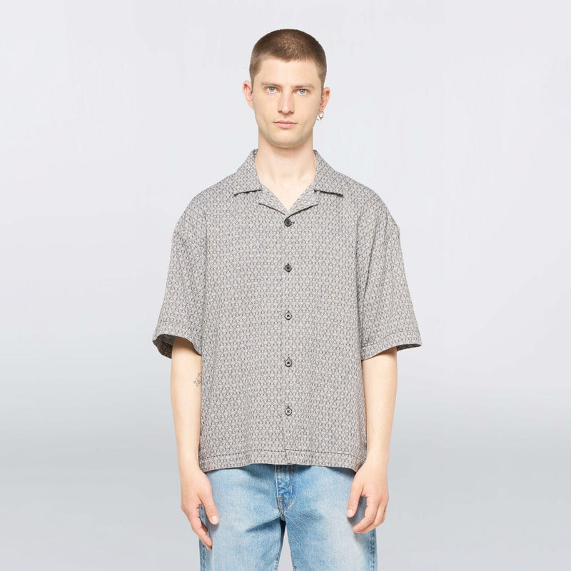 Edwin SAGA SHIRT S/S, Black/White