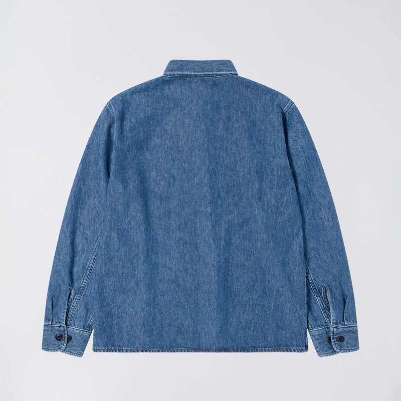 Edwin SEBASTIAN SHIRT LS, Blue Mid Stone Wash