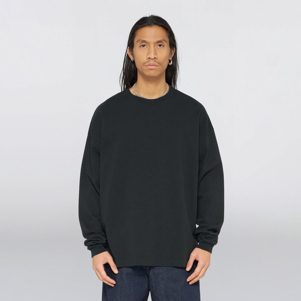 Edwin T-SHIRT LS, Washed Black