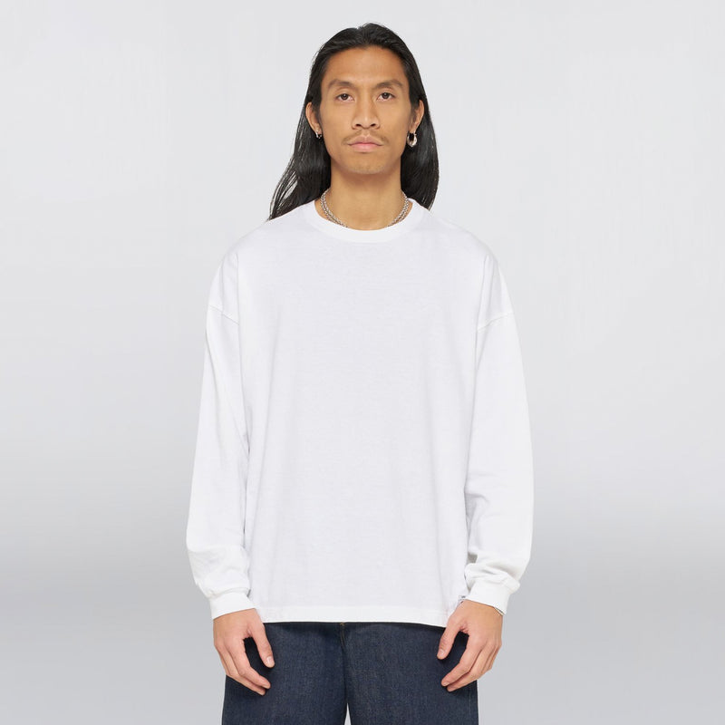Edwin T-SHIRT LS, Washed White