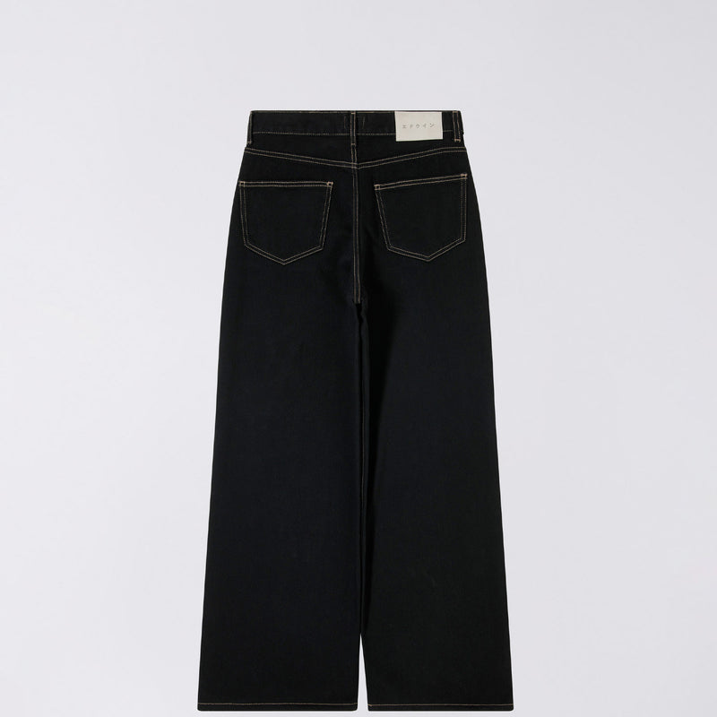 Edwin W' OLIVIA PANT, Black Rinsed