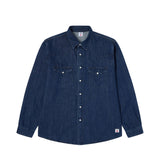 Edwin WESTERN SHIRT LS, Blue Dark Used