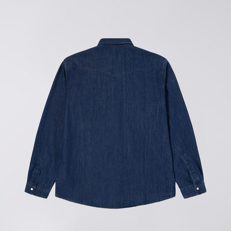 Edwin WESTERN SHIRT LS, Blue Dark Used
