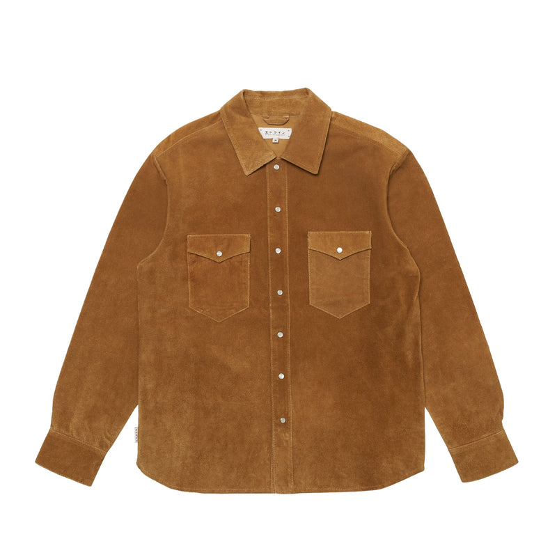 Edwin WESTERN SUEDE SHIRT LS, Brown