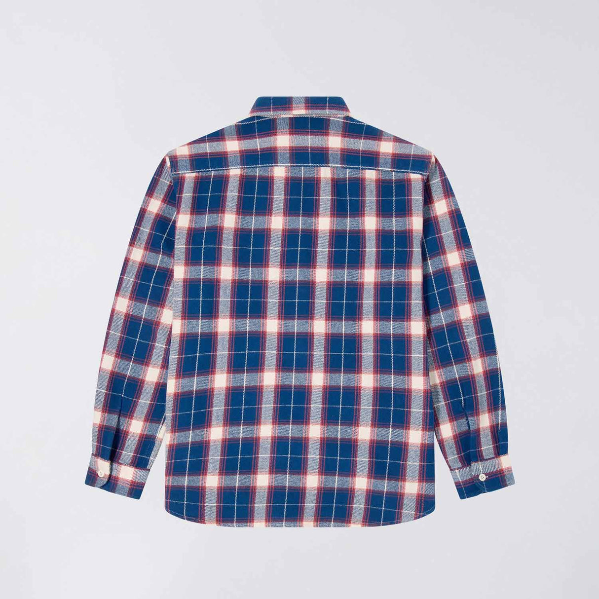 Edwin WORK SHIRT LS, Navy/Red