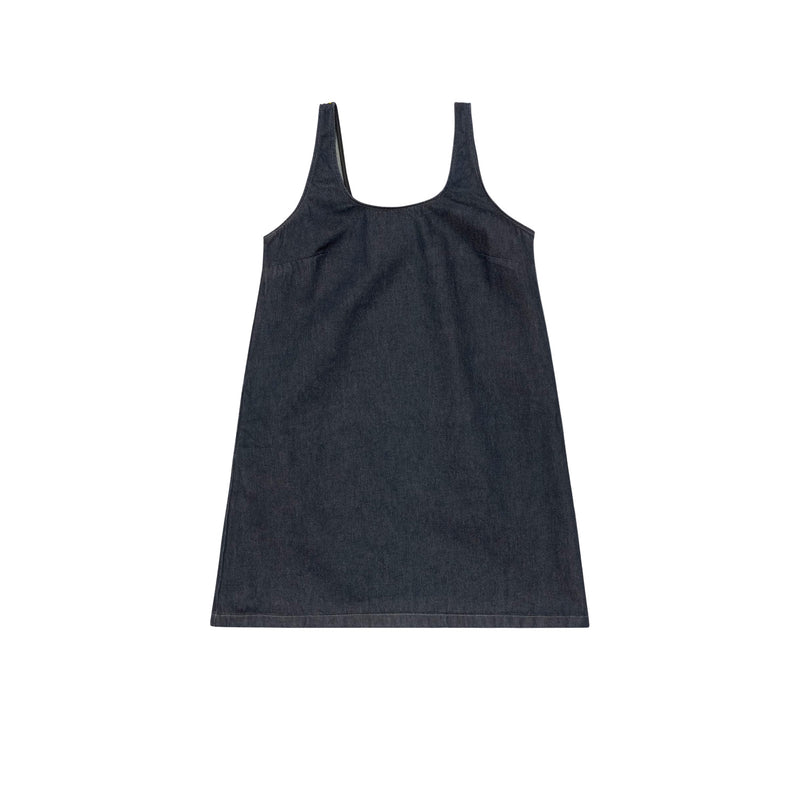 Edwin W' IVY DRESS, Blue Rinsed