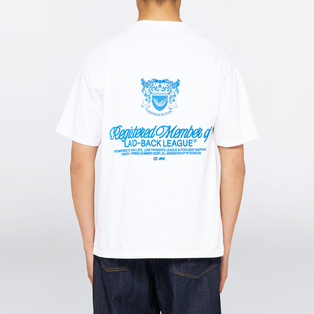 Edwin LAID-BACK LEAGUE T-SHIRT, White Washed