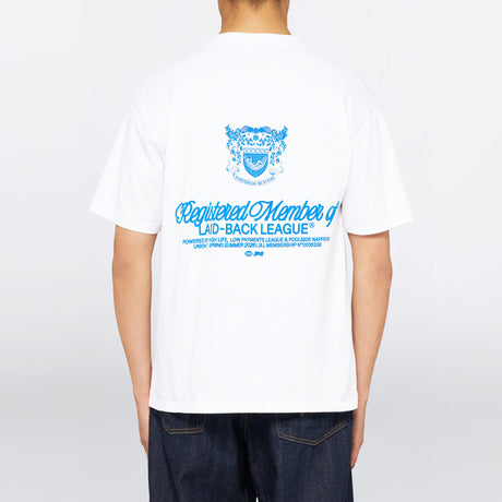 Edwin LAID-BACK LEAGUE T-SHIRT, White Washed