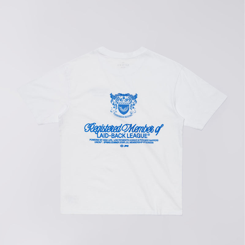 Edwin LAID-BACK LEAGUE T-SHIRT, White Washed