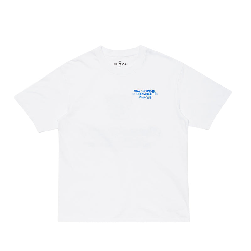 Edwin LAID-BACK LEAGUE T-SHIRT, White Washed