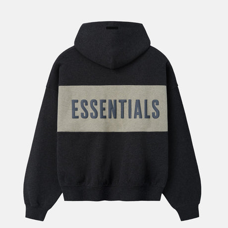 Fear of God ESSENTIALS CROPPED RELAXED PANEL HOODIE, Iron Grey