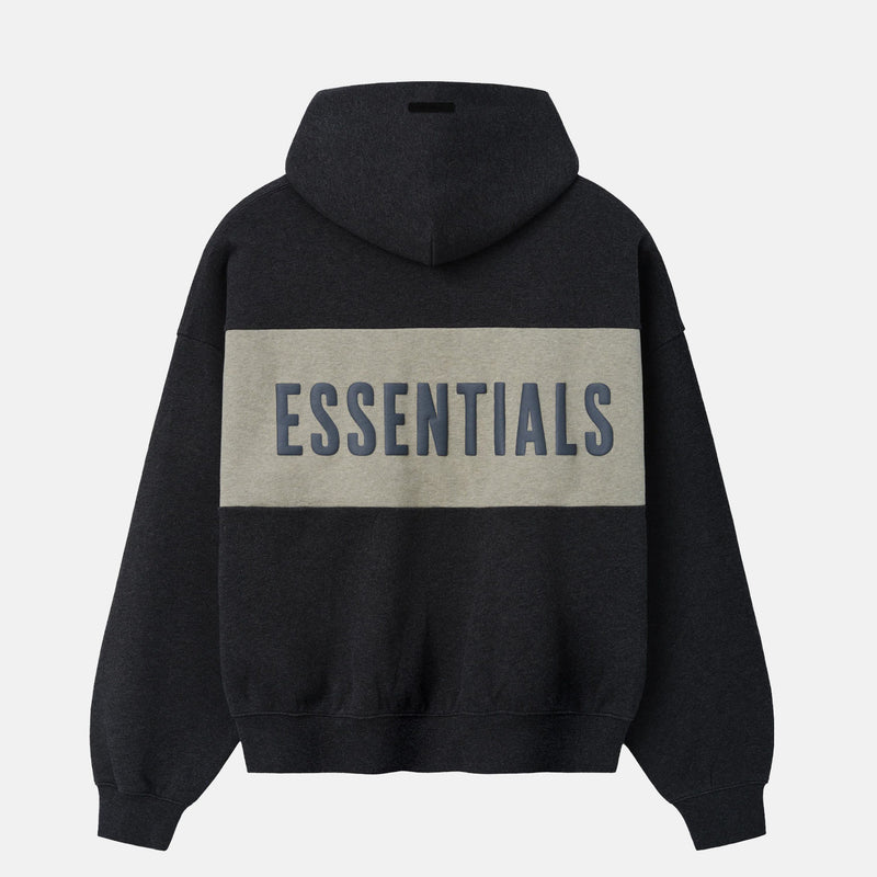 Fear of God ESSENTIALS CROPPED RELAXED PANEL HOODIE, Iron Grey