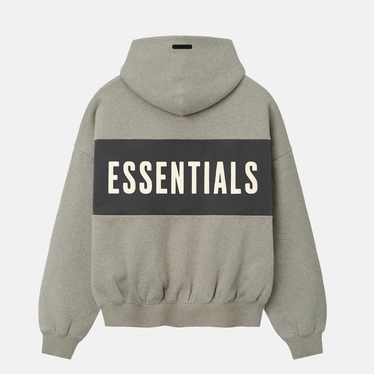 Fear of God ESSENTIALS CROPPED RELAXED PANEL HOODIE, Seal Heather