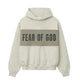 Fear of God ESSENTIALS CROPPED RELAXED PANEL HOODIE, Vanilla Heather