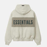 Fear of God ESSENTIALS CROPPED RELAXED PANEL HOODIE, Vanilla Heather