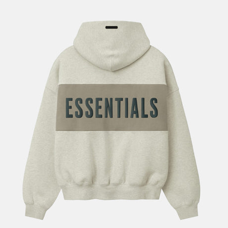 Fear of God ESSENTIALS CROPPED RELAXED PANEL HOODIE, Vanilla Heather