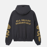 Fear of God ESSENTIALS 90'S ZIP-UP HOODIE, Washed Iron Grey