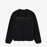 Fear of God ESSENTIALS MODERN FIT FLEECE CREWNECK, Jet Black
