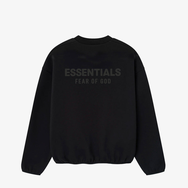 Fear of God ESSENTIALS MODERN FIT FLEECE CREWNECK, Jet Black