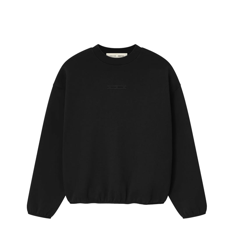 Fear of God ESSENTIALS MODERN FIT FLEECE CREWNECK, Jet Black