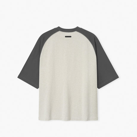 Fear of God ESSENTIALS SIGNATURE BASEBALL TEE, Heather Stone/Iron Grey