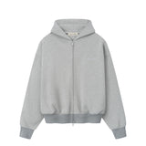 Fear of God ESSENTIALS SIGNATURE CLASSIC FULL ZIZ HOODIE, Concrete Heather