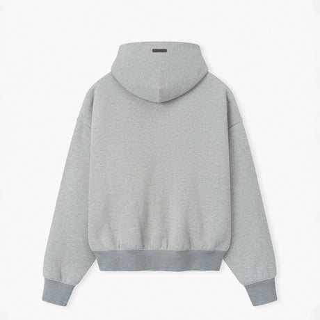 Fear of God ESSENTIALS SIGNATURE CLASSIC FULL ZIZ HOODIE, Concrete Heather
