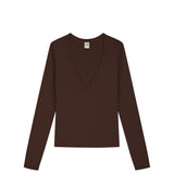 Flore Flore DEWI LONGSLEEVE, Dark Brown