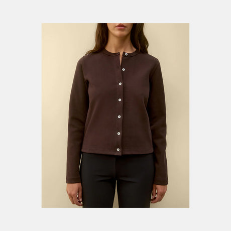 Flore Flore POPPY CARDIGAN, Choco Plum