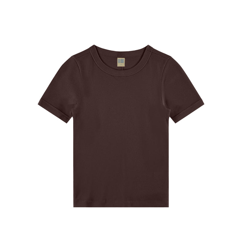 Brown t-shirt on a white background