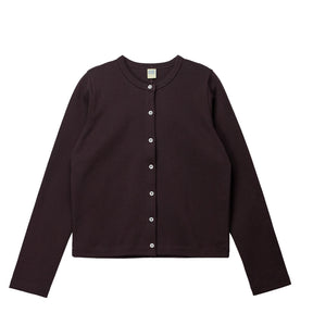 Brown cardigan on a white background