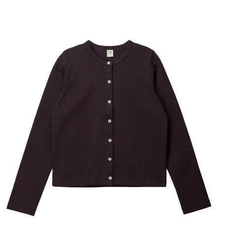 Brown cardigan on a white background