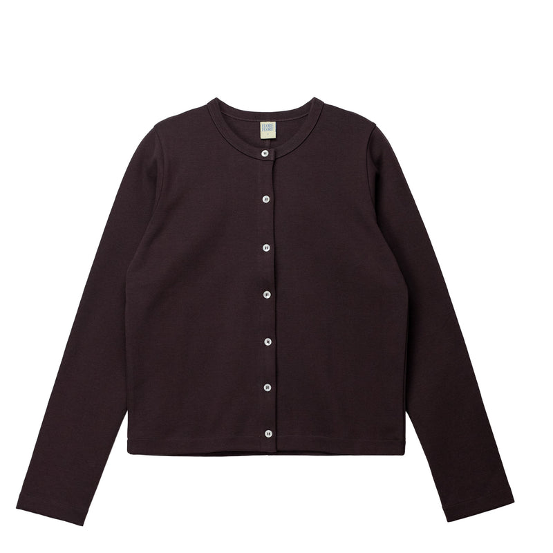 Brown cardigan on a white background