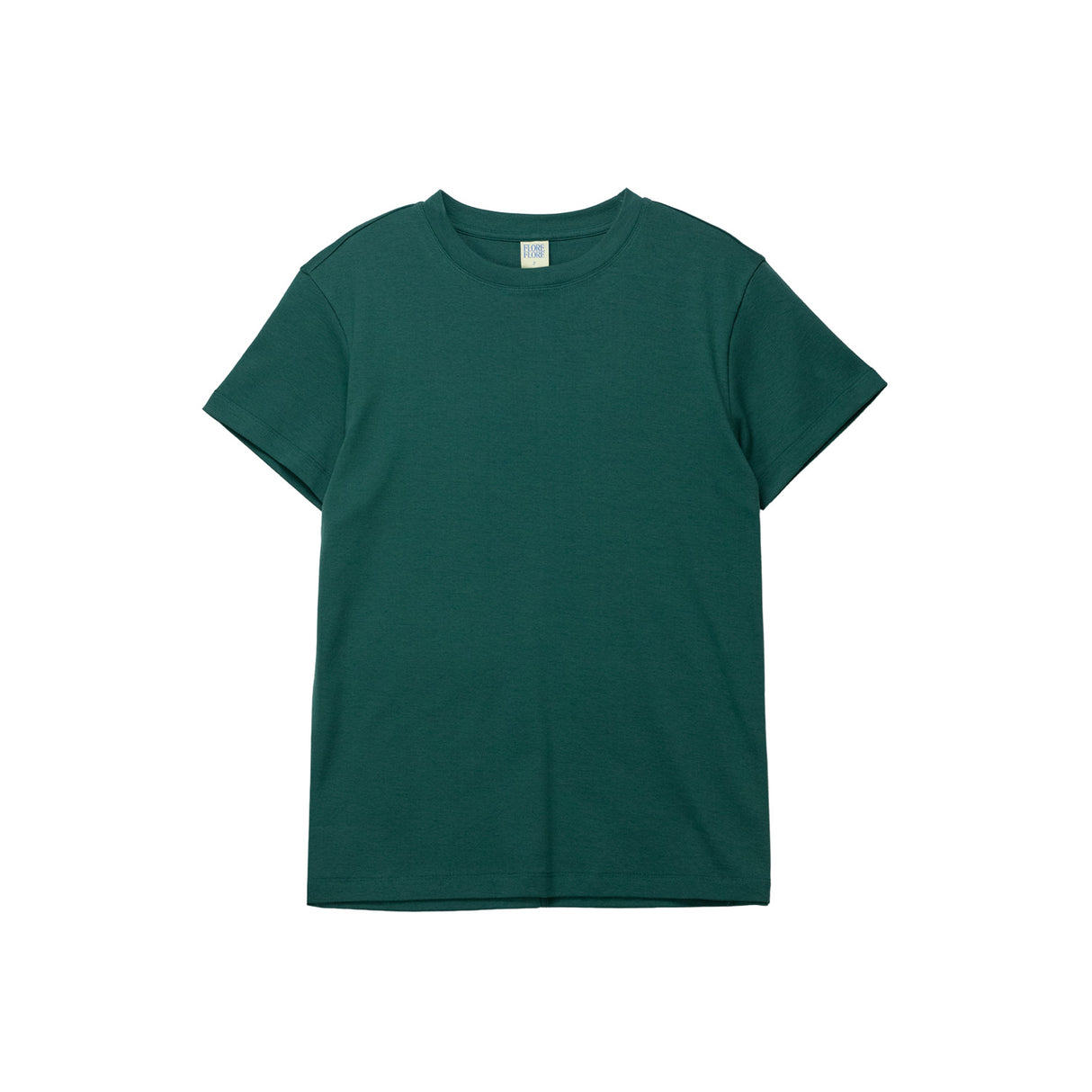 Green t-shirt on a white background. 