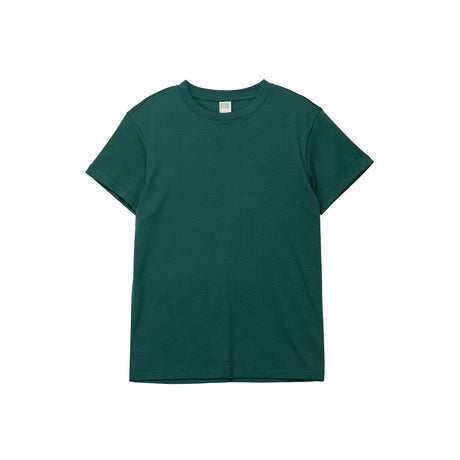 Green t-shirt on a white background. 