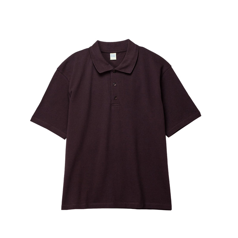 Short sleeve polo shirt on a white background. 