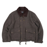 FrizmWORKS HERRINGBONE WOOL HUNTING JACKET, Pine Brown
